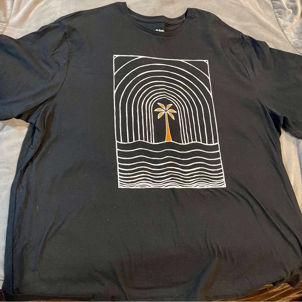 Goodfellow and Co Black T-Shirt with Palm Tree Design-Never worn/Missing tag
